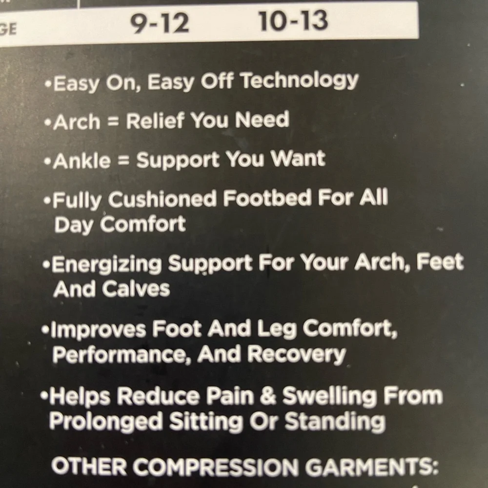Copper Fit Energy Compression Socks Unisex-2 Pair (Black,S/M Men 6-9/Women 7-10)